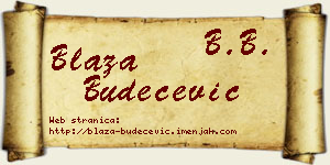 Blaža Budečević vizit kartica
